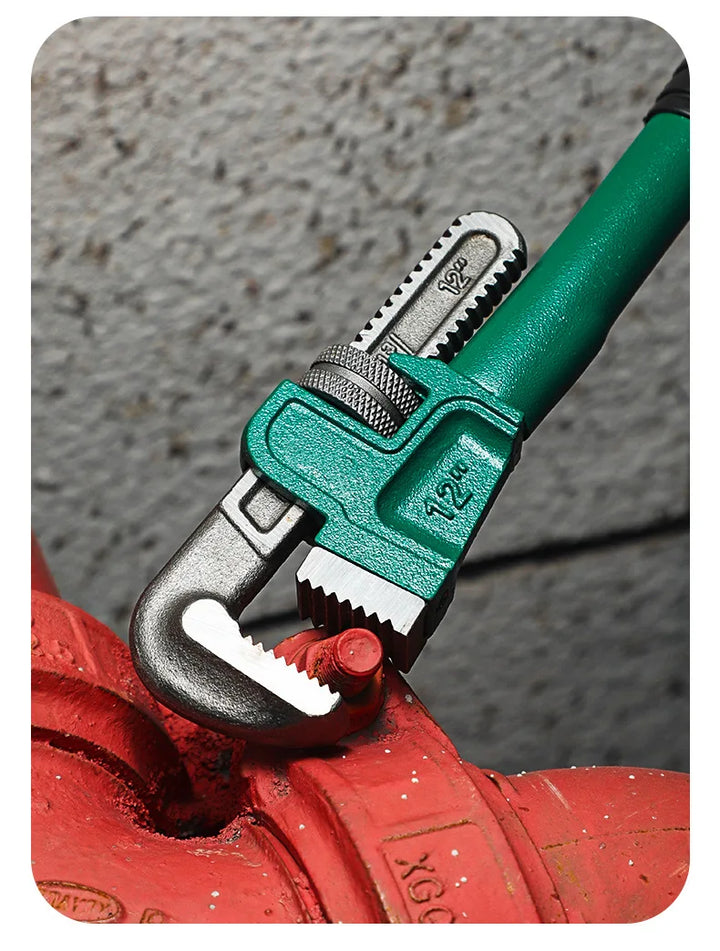 SmartGearPros Carbon Steel Pipe Wrench - 10/12/14/18 Inch Heavy Duty Universal Adjustable Plumbing Hand Wrench Industrial