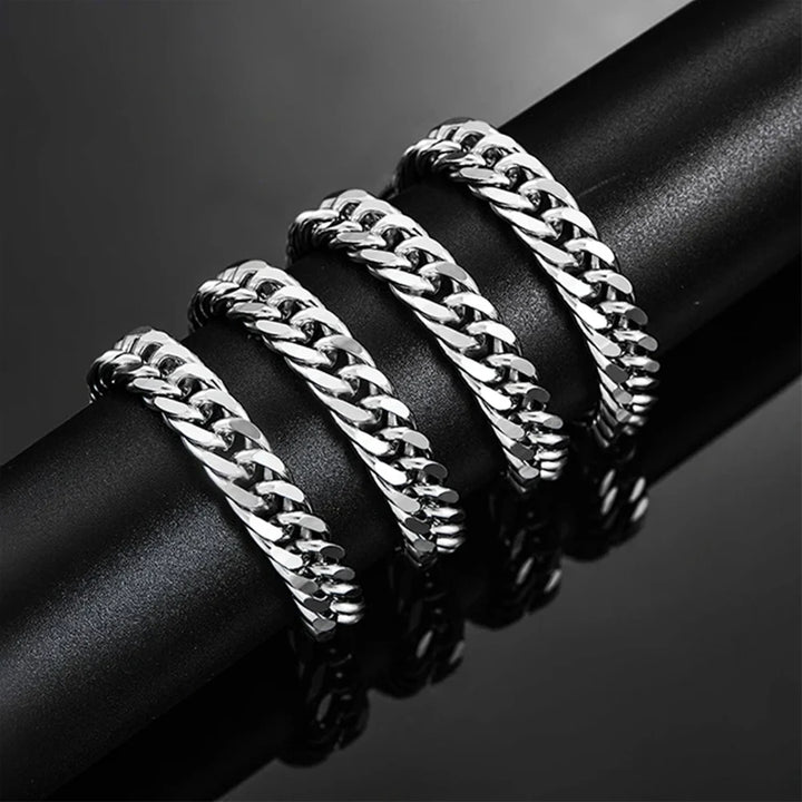 SmartGearPros SmartGearPros Stainless Steel Cuban Link Chain Necklace – Classic Men's & Boys' Chunky Jewelry (4.8mm-9.2mm) – 14 to 30 Inche