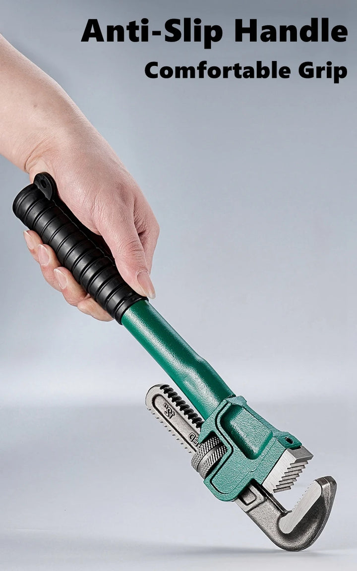 SmartGearPros Carbon Steel Pipe Wrench - 10/12/14/18 Inch Heavy Duty Universal Adjustable Plumbing Hand Wrench Industrial