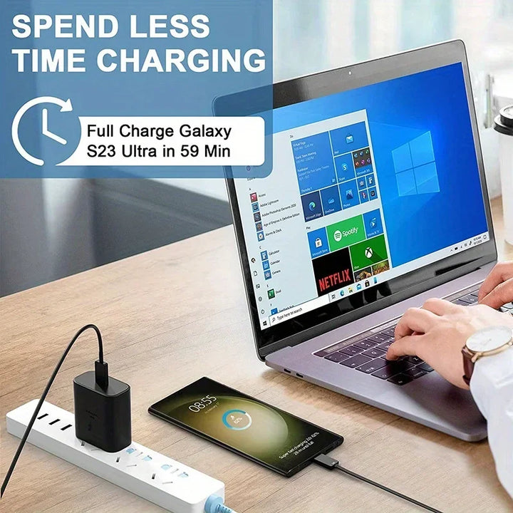 SmartGearPros 45W Ultra Fast USB-C Charger - Power Adapter for Samsung Galaxy & Android