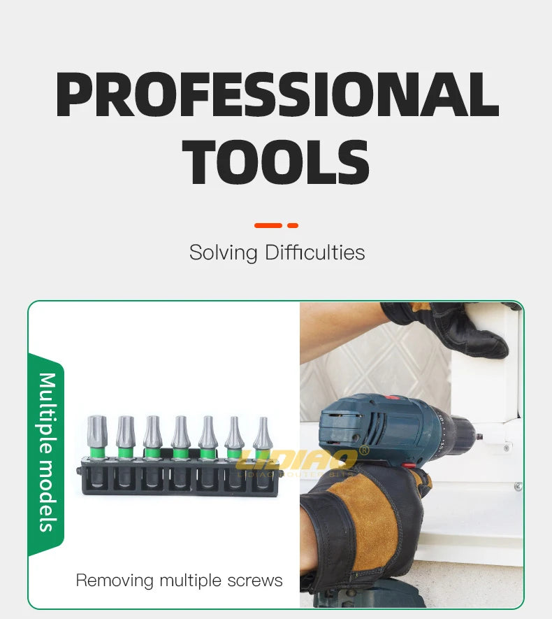 Lidiao 35Pcs Screwdriver Drill Bit Set Magnetic Bit Hexagon Socket Set With Included Storage Case Multifunction Repair Tool Kit product image showing features or usage