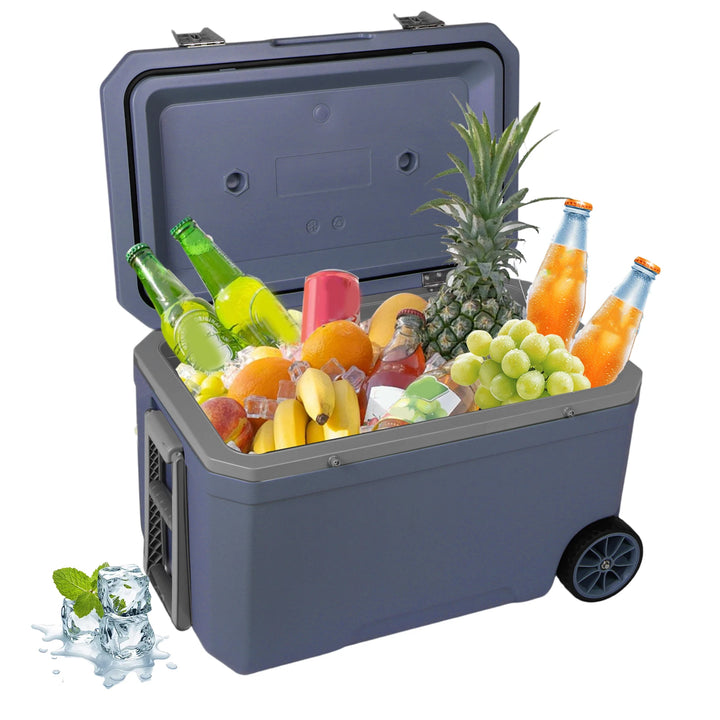 SmartGearPros 70L Wheeled Cooler - 30% Lighter Than Rotomolded Camping Cooler with Handle for Beach Fishing