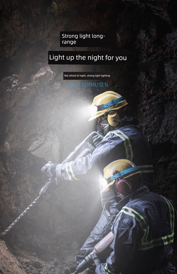 SmartGearPros Ultra-Light Sensor Headlamp – Strong LED Work Helmet Light for Outdoor & Night Work
