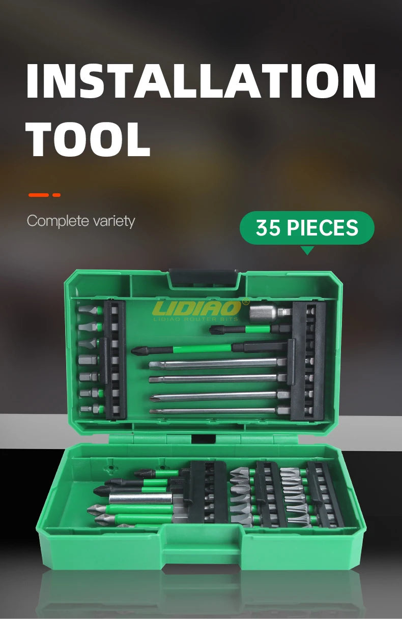 Lidiao 35Pcs Screwdriver Drill Bit Set Magnetic Bit Hexagon Socket Set With Included Storage Case Multifunction Repair Tool Kit product image showing features or usage