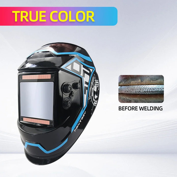 SmartGearPros SmartGearPros Large Window Auto-Darkening Welding Helmet – Full Face Protection, Solar-Powered & Adjustable Sensitivity for Professional Welders