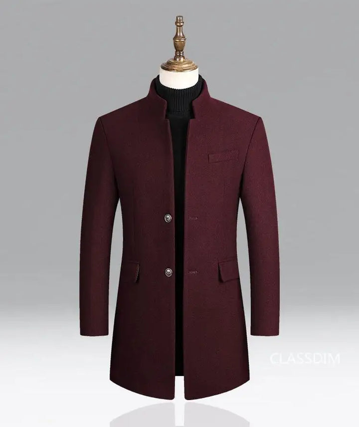 SmartGearPros Men's Winter Cashmere Wool Trench Coat – Slim Fit, Warm & Stylish Business Jacket (4X)