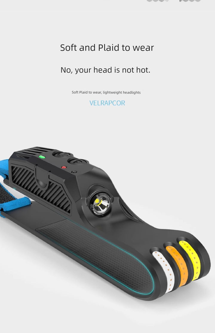 SmartGearPros Ultra-Light Sensor Headlamp – Strong LED Work Helmet Light for Outdoor & Night Work
