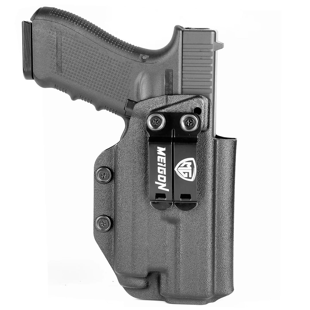 SmartGearPros IWB Kydex Holster for Glock 19 - Olight Baldr S Tactical Flashlight Optic Cut Appendix
