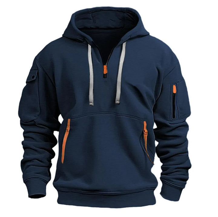 SmartGearPros Fleece-Lined Utility Hoodie – Multi-Pocket Zip Jacket for Everyday Warmth & Outdoor Comfort