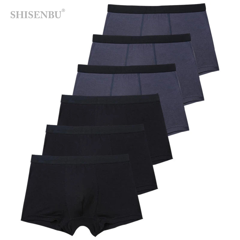 SmartGearPros BambooFlex Boxer Set - 6-Pack Ultra-Soft Breathable Underwear