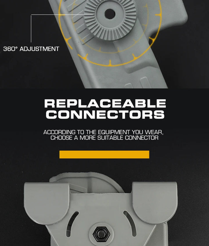 SmartGearPros Tactical Gun Holster for Glock 17/19 - Quick Locking Belt Pistol Holster