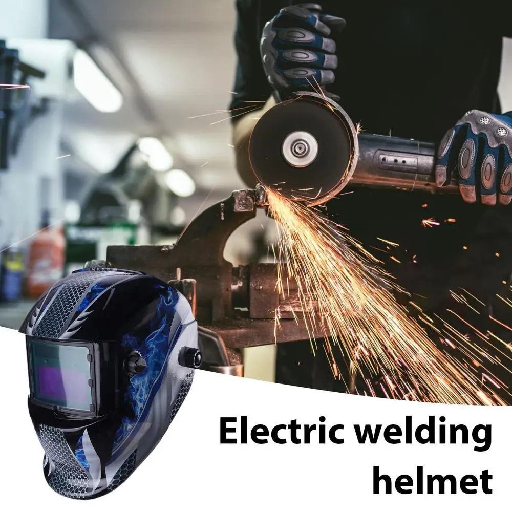 SmartGearPros Auto-Darkening Welding Helmet – Wide View Safety Hood