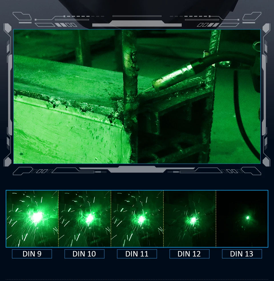 Close-up of viewing window and solar sensors