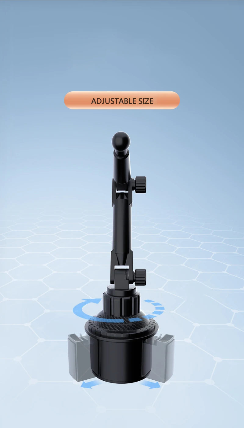 SmartGearPros SmartGearPros 360° Adjustable Cup Holder Mount – Secure Stand for Smartphones & Tablets (4"-12") with Tilt Bar & Rotatable Base