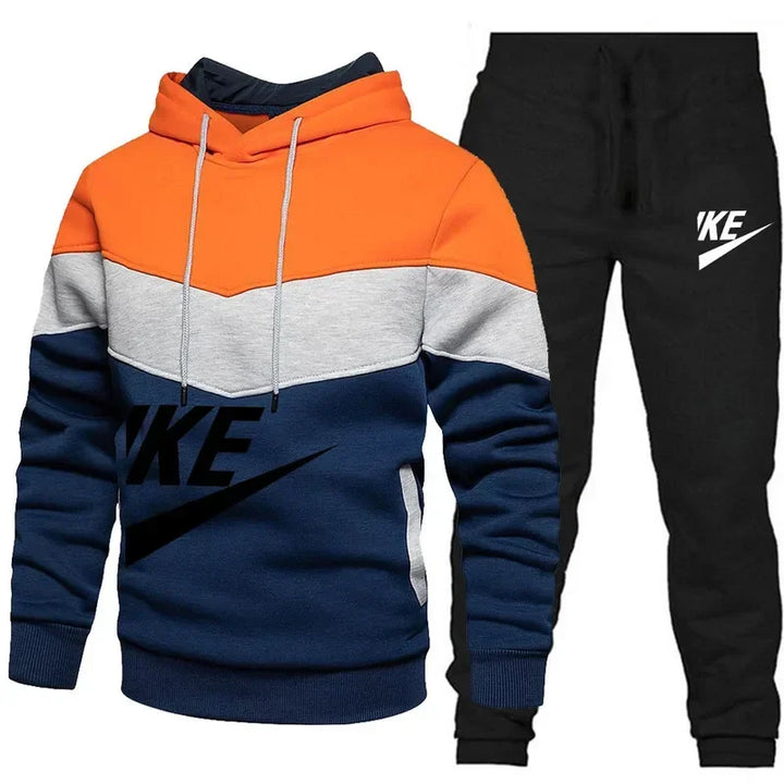 SmartGearPros Men's Sportswear Tracksuit Set – Zipper Hoodie & Joggers for Casual Comfort & Activewear