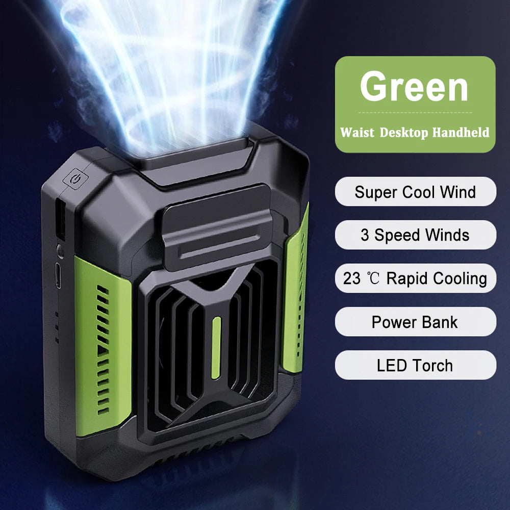 SmartGearPros Clip-On Cooling Fan – Portable Waist & Neck Fan for Outdoor Work, Construction & Summer Heat Relief