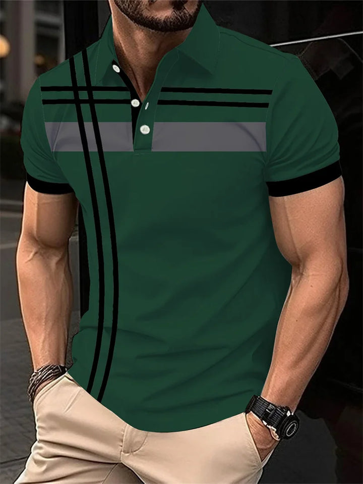 SmartGearPros 6XL+ Striped Polo – Plus Size Fashion Fit with Breathable Comfort