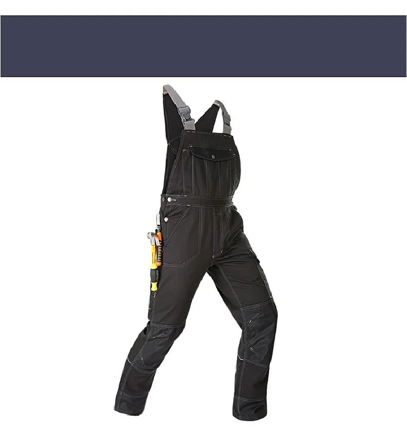 All In One Work Clothes Work Overalls Men Workwear Suit Welding Multi Pockets Jumpsuit Men Work Workshop Repairman Uniform product image showing features or usage