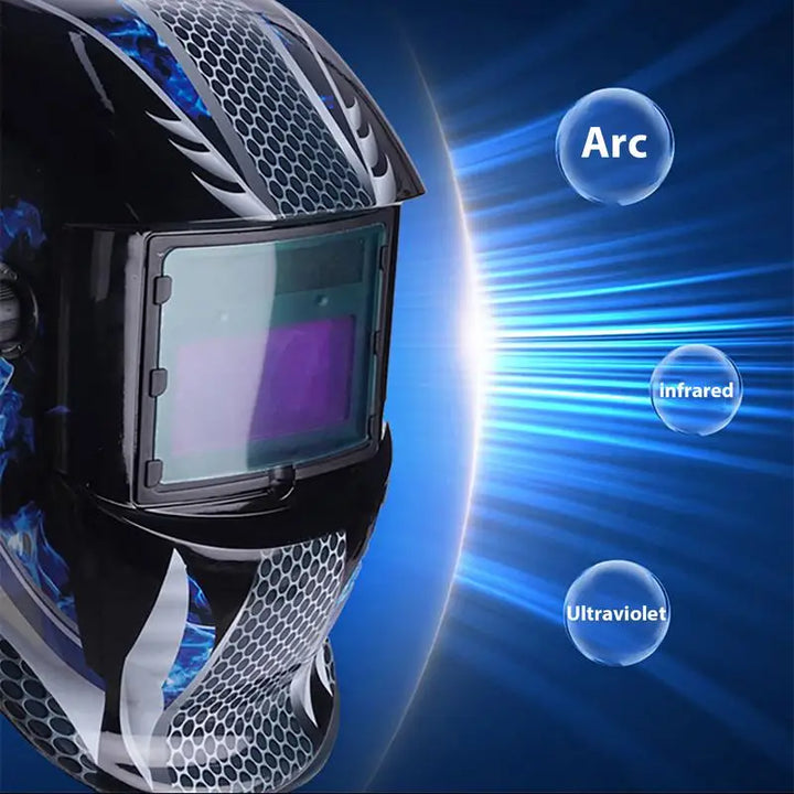 SmartGearPros Auto-Darkening Welding Helmet – Wide View Safety Hood