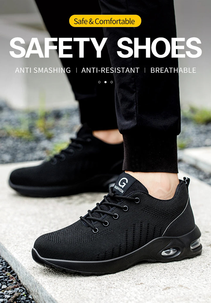 TANRDON Steel Toe Safety Boots – Indestructible Work Sneakers for Men