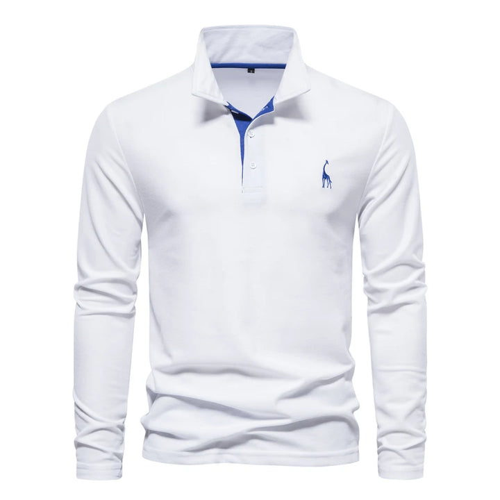 SmartGearPros SmartGearPros Men’s Embroidered Polo Shirt – Long Sleeve Business Casual Fashion