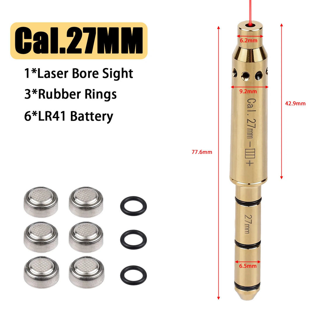 Laser Bore Sight – Red Dot Cartridge Boresighter for Multiple Calibers