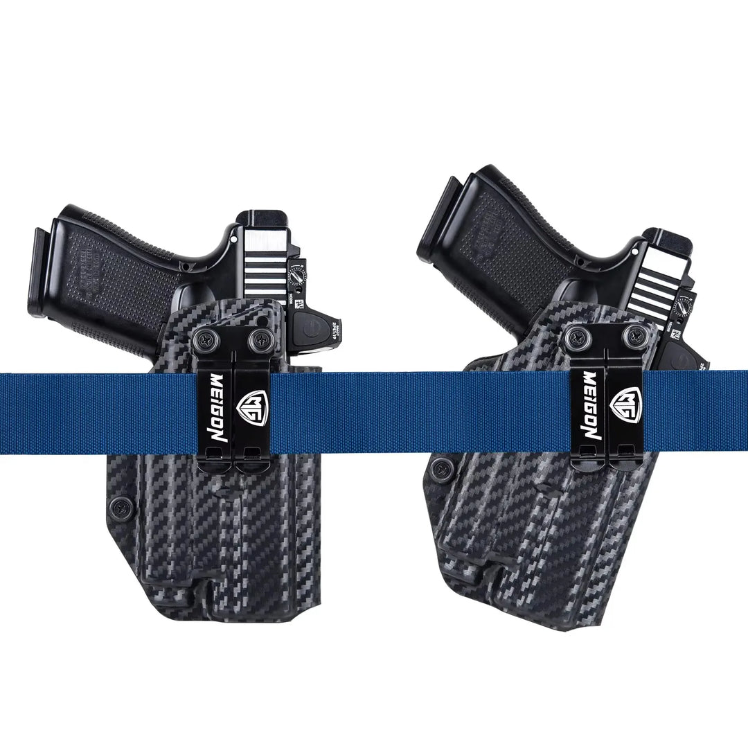 SmartGearPros IWB Kydex Holster for Glock 19 - Olight Baldr S Tactical Flashlight Optic Cut Appendix