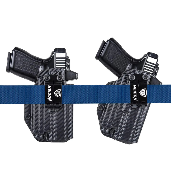 SmartGearPros IWB Kydex Holster for Glock 19 - Olight Baldr S Tactical Flashlight Optic Cut Appendix