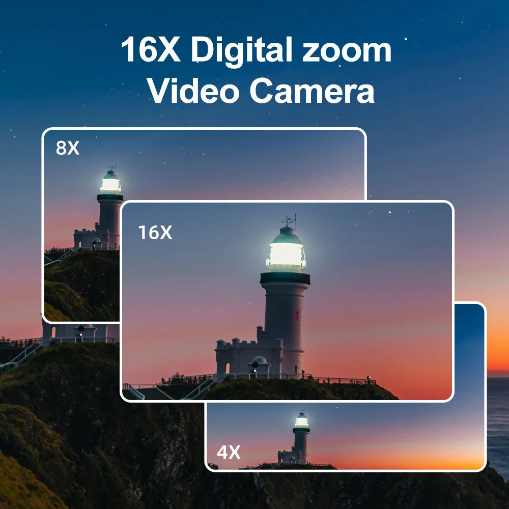 SmartGearPros 4K Digital Camera – 48MP, 16X Zoom & 3'' Flip Screen for Vlogging & Photography