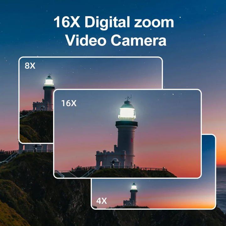 SmartGearPros 4K Digital Camera – 48MP, 16X Zoom & 3'' Flip Screen for Vlogging & Photography