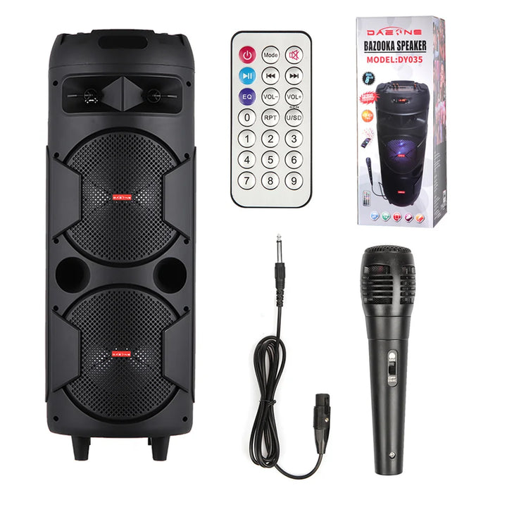 SmartGearPros 6000W Bluetooth Speaker – Portable Subwoofer with Deep Bass, LED Lights & Mic Support
