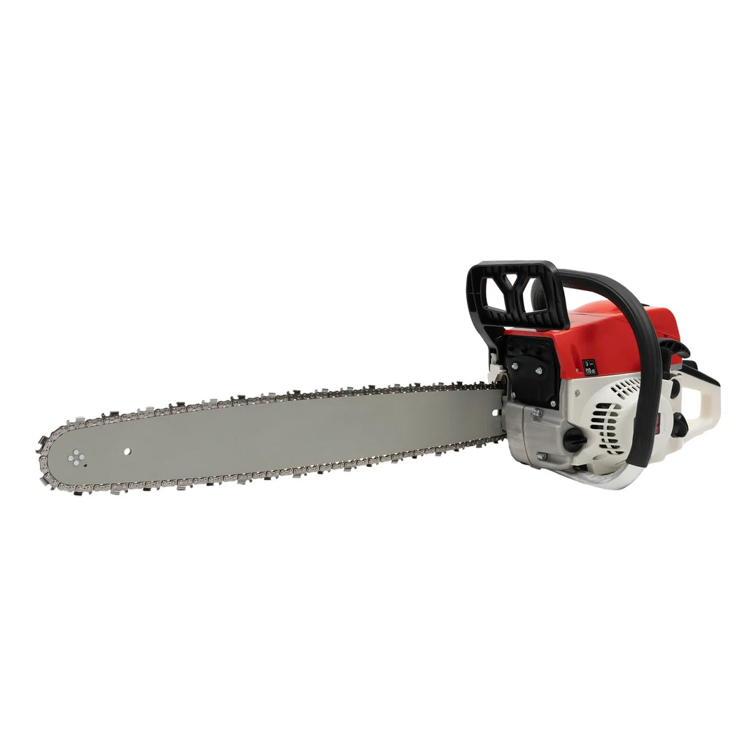 22 Inch 52Cc Gasoline Chainsaw Single Cylinder Air Cooled 2 Stroke Chainsaw Cutting Wood Gas Sawing 7500Rpm For Cutting Wood product image showing features or usage