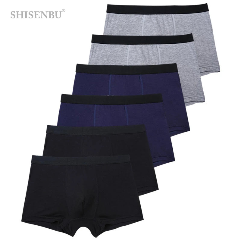 SmartGearPros BambooFlex Boxer Set - 6-Pack Ultra-Soft Breathable Underwear