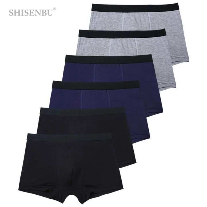 SmartGearPros BambooFlex Boxer Set - 6-Pack Ultra-Soft Breathable Underwear