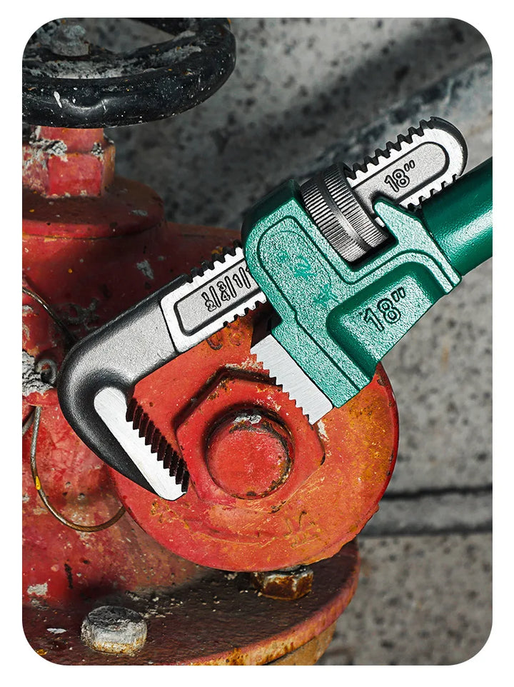 SmartGearPros Carbon Steel Pipe Wrench - 10/12/14/18 Inch Heavy Duty Universal Adjustable Plumbing Hand Wrench Industrial