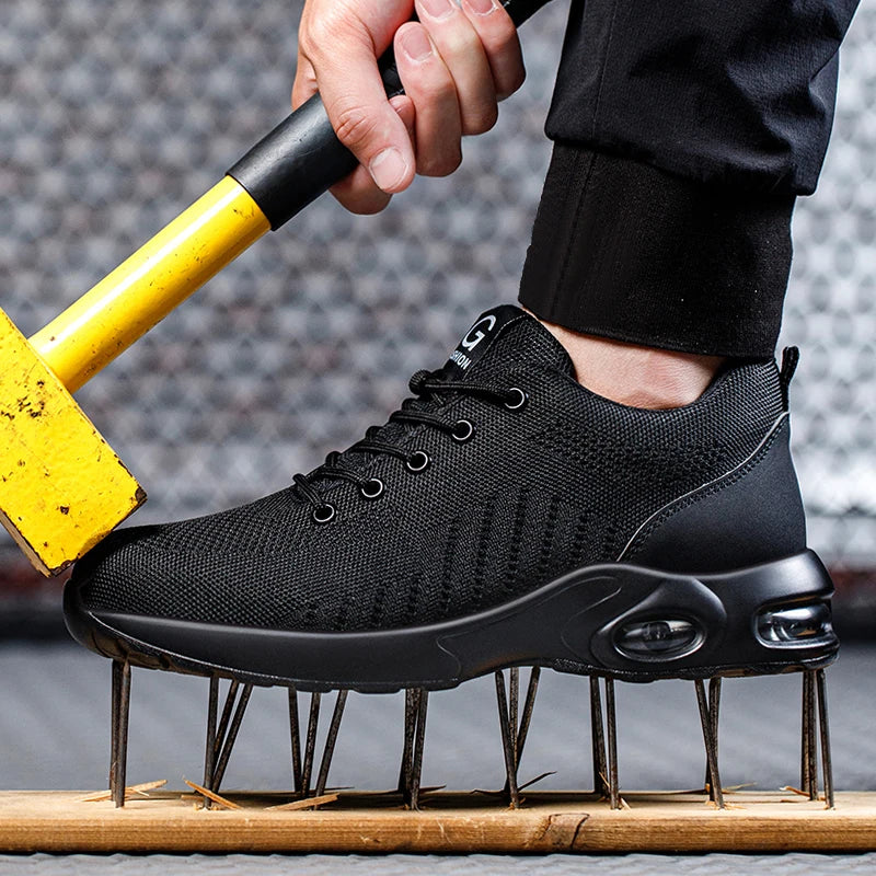 TANRDON Steel Toe Safety Boots – Indestructible Work Sneakers for Men