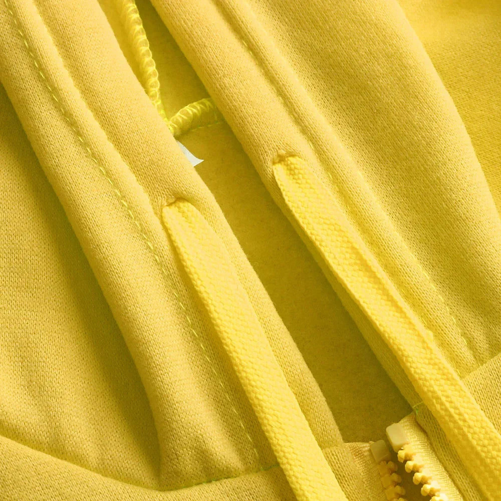 Close-up of yellow fabric with a zipper