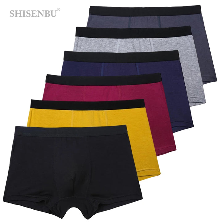 SmartGearPros BambooFlex Boxer Set - 6-Pack Ultra-Soft Breathable Underwear