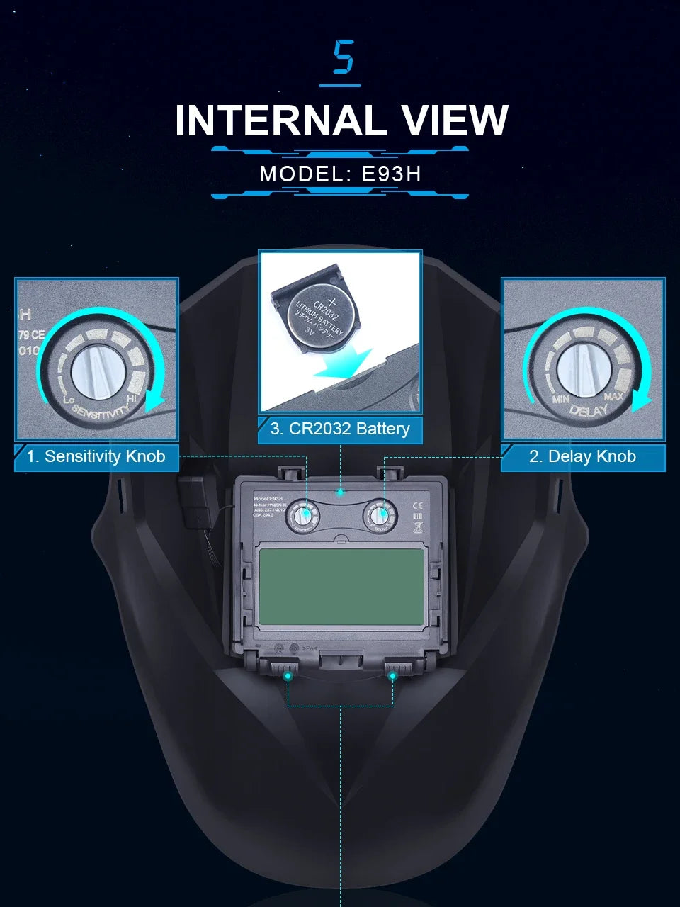 SmartGearPros welding hood with high-visibility flame design
