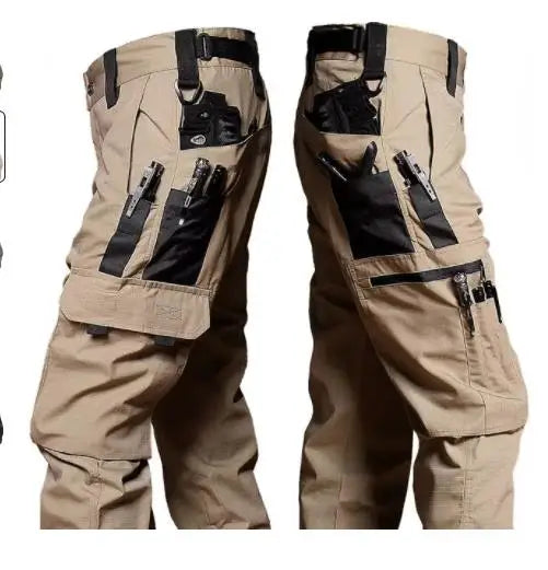 SmartGearPros Men's Rugged Work Pants – Multi-Pocket, Wear-Resistant, Heavy-Duty Straight-Leg Design