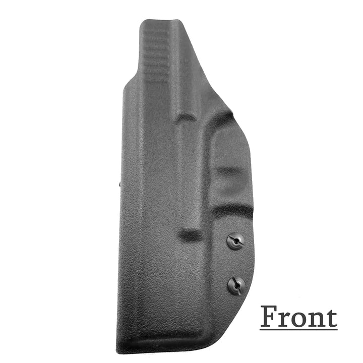 Black gun holster on a white background