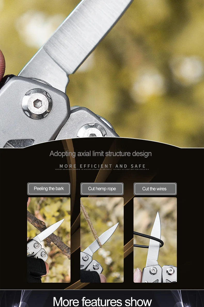 SmartGearPros Folding Multi-Tool – Pliers, Knife, Screwdriver & More in Pocket-Size Stainless Steel Kit