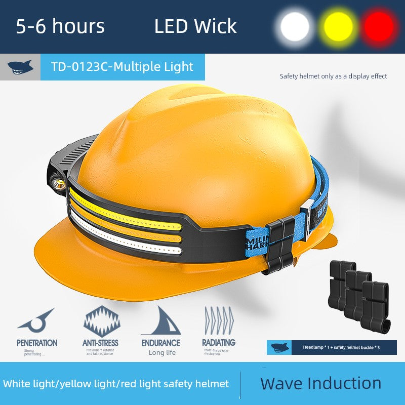 SmartGearPros Ultra-Light Sensor Headlamp – Strong LED Work Helmet Light for Outdoor & Night Work