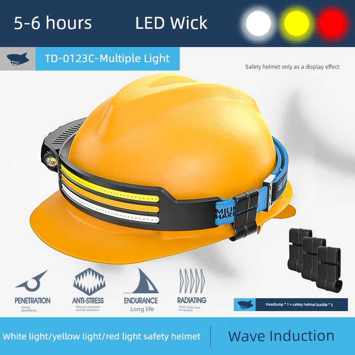 SmartGearPros Ultra-Light Sensor Headlamp – Strong LED Work Helmet Light for Outdoor & Night Work