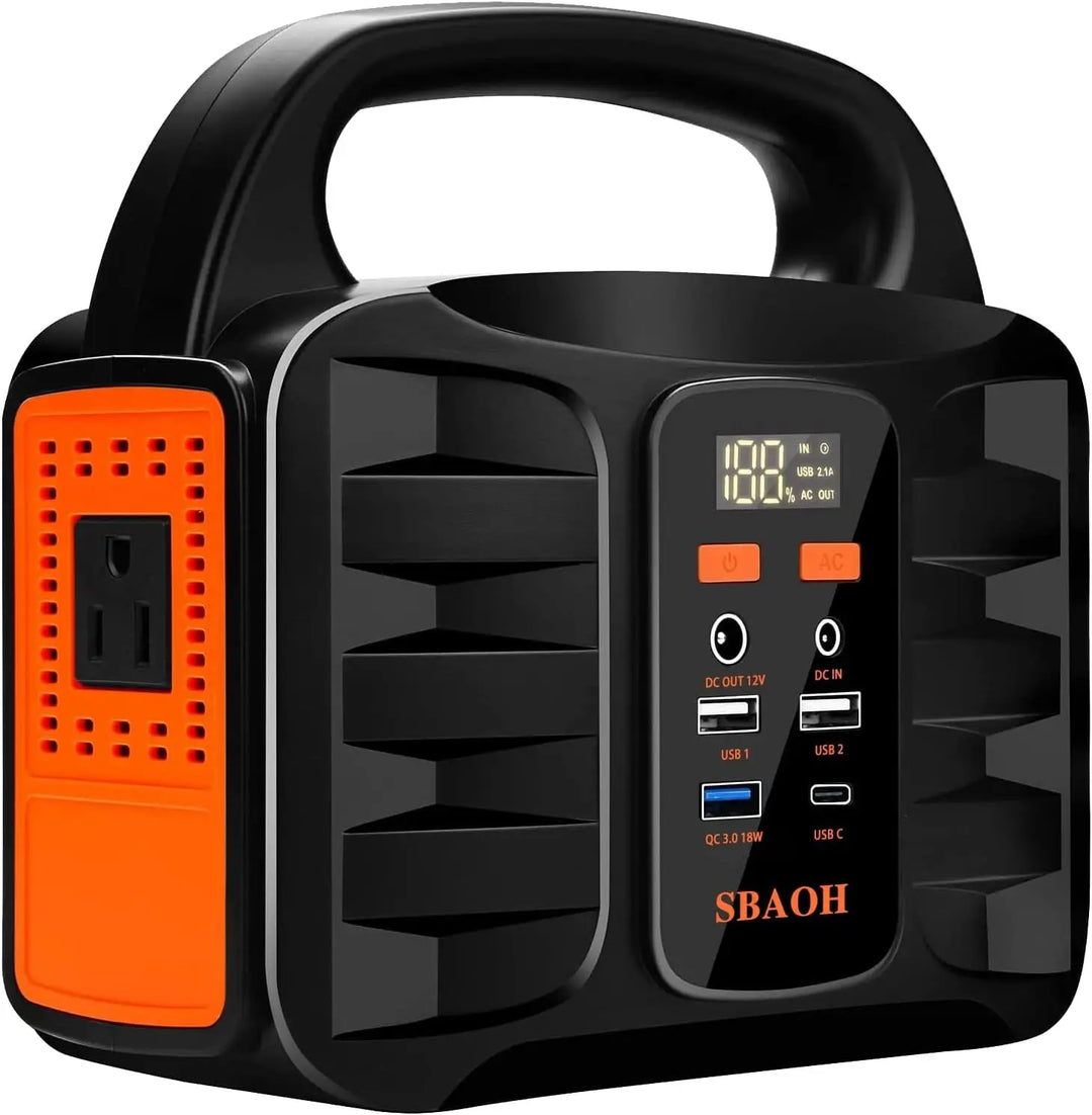 SmartGearPros Portable Power Station,155Wh 42000mAh Outdoor Solar Generator with 110V/150W(Peak 200W) AC Outlet and USB-C PD(30W) Port,Power – High-Capacity, Portable & Reliable Power Solution for Outdoor Adventures & Emergencies