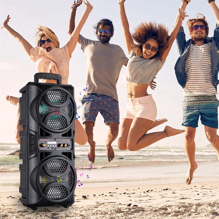 SmartGearPros 3000W Bluetooth Speaker – Portable Subwoofer Boombox with Deep Bass, LED Lights & Mic Support