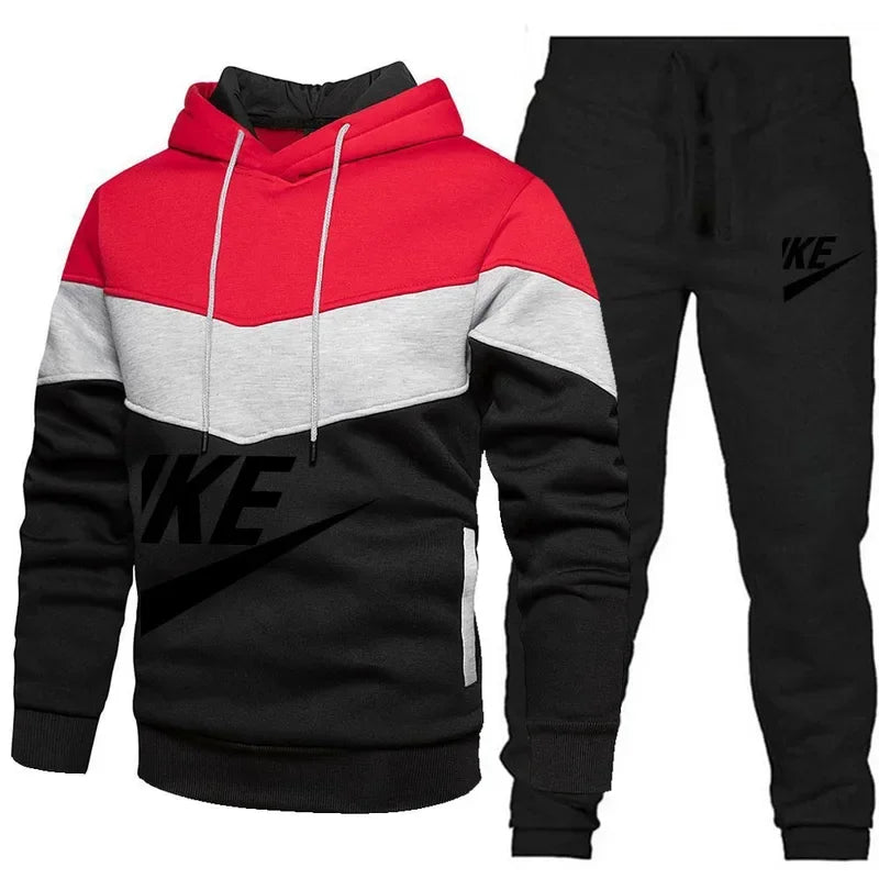 SmartGearPros Men's Sportswear Tracksuit Set – Zipper Hoodie & Joggers for Casual Comfort & Activewear