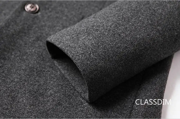 SmartGearPros Men's Winter Cashmere Wool Trench Coat – Slim Fit, Warm & Stylish Business Jacket (4X)