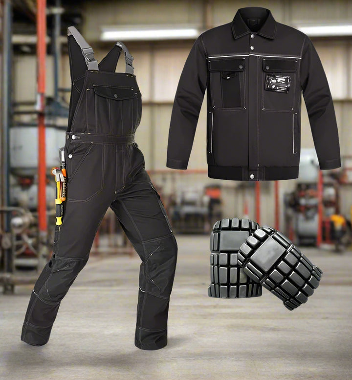 All In One Work Clothes Work Overalls Men Workwear Suit Welding Multi Pockets Jumpsuit Men Work Workshop Repairman Uniform product image showing features or usage