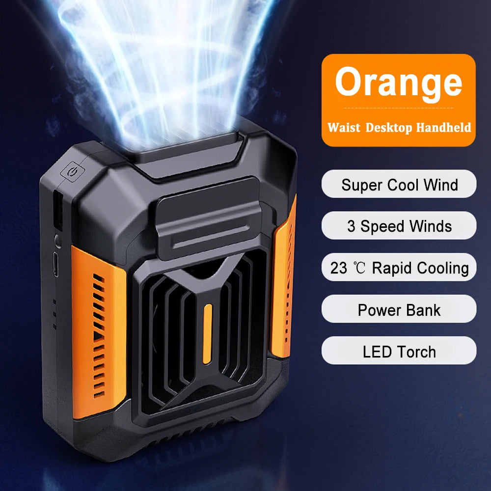 SmartGearPros Clip-On Cooling Fan – Portable Waist & Neck Fan for Outdoor Work, Construction & Summer Heat Relief